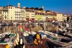Cannes - Blick vom Fischereihafen auf die Altstadtt